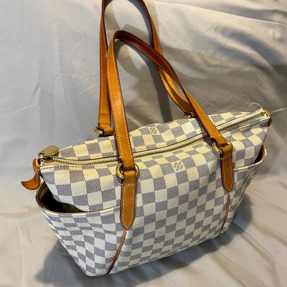 Louis Vuitton Totally Pm Zip 870953 White Damier Azur Canvas Tote - Picture 2 of 6